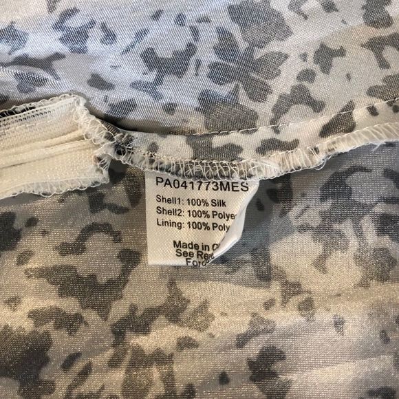 Parker Silk Black White Print Mesh Mini Skirt - Picture 14 of 16